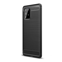 Szilikon telefonvédő (ütésállóság, légpárnás sarok, szálcsiszolt, karbon minta) FEKETE   Szilikon telefonvédő (ütésállóság, légpárnás sarok, szálcsiszolt, karbon minta) FEKETE