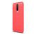 Szilikon telefonvédő (ütésállóság, légpárnás sarok, szálcsiszolt, karbon minta) PIROS
