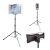 Tripod állvány (univerzális, állítható, 360°, 42-150cm magasságban, 4-12") FEKETE