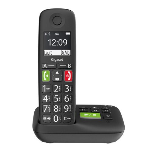 GIGASET E290A telefon készülék (vezeték nélküli), DECT FEKETE