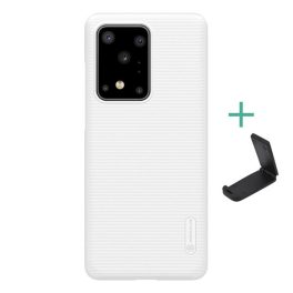   NILLKIN SUPER FROSTED műanyag telefonvédő (gumírozott, érdes felület + asztali tartó) FEHÉR