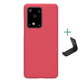   NILLKIN SUPER FROSTED műanyag telefonvédő (gumírozott, érdes felület + asztali tartó) PIROS