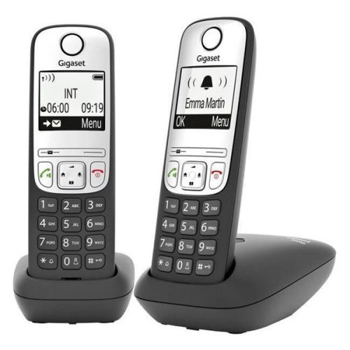 GIGASET A690 DUO telefon készülék (vezeték nélküli, 1 bázis, 2 kézibeszélő, DECT) FEKETE