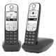 GIGASET A690 DUO telefon készülék (vezeték nélküli, 1 bázis, 2 kézibeszélő, DECT) FEKETE