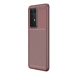   Szilikon telefonvédő (ütésállóság, légpárnás sarok, karbon minta) BARNA