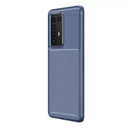   Szilikon telefonvédő (ütésállóság, légpárnás sarok, karbon minta) SÖTÉTKÉK