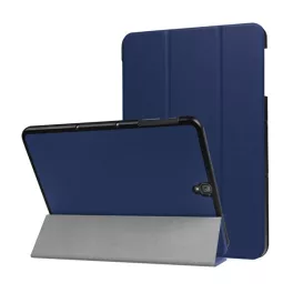   Tok álló, bőr hatású (FLIP, oldalra nyíló, TRIFOLD, asztali tartó) SÖTÉTKÉK