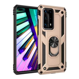   Defender szilikon telefonvédő (ütésállóság, tartógyűrű, mágneses) ARANY