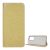 Tok álló, bőr hatású (FLIP, szilikon belső, oldalra nyíló, asztali tartó, kártyazseb, csillogó) ARANY