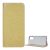 Tok álló, bőr hatású (FLIP, szilikon belső, oldalra nyíló, asztali tartó, kártyazseb, csillogó) ARANY