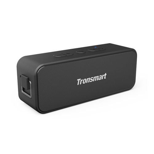 TRONSMART ELEMENT T2 PLUS bluetooth hordozható hangszóró (v5.0, Type-C csatlakozó, AUX kimenet, vízálló, 20W) FEKETE