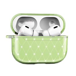   Szilikon tok (ultravékony, strasszkő) VILÁGOSZÖLD Apple AirPods Pro