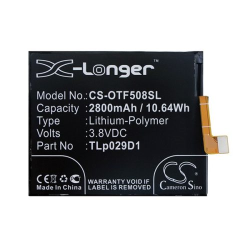 CAMERON SINO Li-Polymer akku (3.8V/2800mAh, Vodafone TLp029D1 kompatibilis) FEKETE