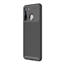 Szilikon telefonvédő (ütésállóság, légpárnás sarok, karbon minta) FEKETE   Szilikon telefonvédő (ütésállóság, légpárnás sarok, karbon minta) FEKETE