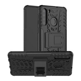 Defender szilikon telefonvédő (ütésállóság, kitámasztó, autógumi) FEKETE   Defender szilikon telefonvédő (ütésállóság, kitámasztó, autógumi) FEKETE