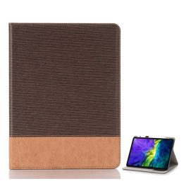 Tok álló, bőr hatású (aktív FLIP, oldalra nyíló, asztali tartó, textil minta, ceruza tartó) SÖTÉTBARNA   Tok álló, bőr hatású (aktív FLIP, oldalra nyíló, asztali tartó, textil minta, ceruza tartó) SÖTÉTBARNA