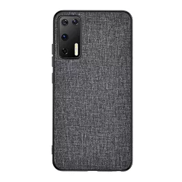   Szilikon telefonvédő (ütésállóság, textil hátlap) SÖTÉTSZÜRKE
