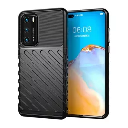   Szilikon telefonvédő (ütésállóság, csíkos, dombor minta) FEKETE