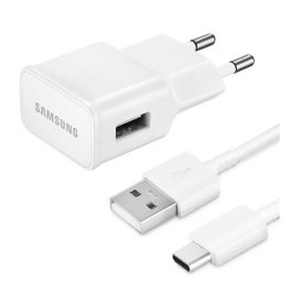 SAMSUNG hálózati töltő USB aljzat (10W + EP-DN930E Type-C kábel) FEHÉR   SAMSUNG hálózati töltő USB aljzat (10W + EP-DN930E Type-C kábel) FEHÉR