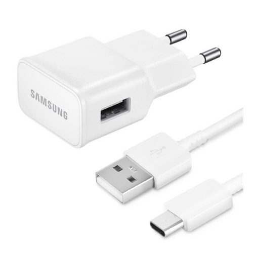 SAMSUNG hálózati töltő USB aljzat (10W + EP-DN930E Type-C kábel) FEHÉR