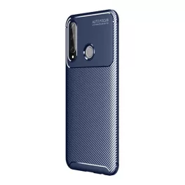   Szilikon telefonvédő (ütésállóság, légpárnás sarok, karbon minta) SÖTÉTKÉK