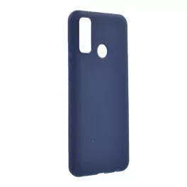   Szilikon telefonvédő (matt, mikrofiber plüss karcolásmentesítő belső, prémium) SÖTÉTKÉK