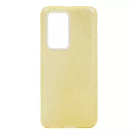   Szilikon telefonvédő (műanyag belső, csillogó hátlap) ARANY