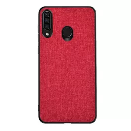   Szilikon telefonvédő (ütésállóság, textil hátlap) PIROS