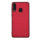 Szilikon telefonvédő (ütésállóság, textil hátlap) PIROS