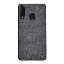   Szilikon telefonvédő (ütésállóság, textil hátlap) SÖTÉTSZÜRKE