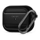 SPIGEN RUGGED ARMOR szilikon tok (ütésállóság, karabíner) FEKETE Apple AirPods Pro