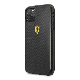   FERRARI Scuderia műanyag telefonvédő (karbon minta) FEKETE