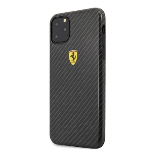 FERRARI Scuderia műanyag telefonvédő (karbon minta) FEKETE