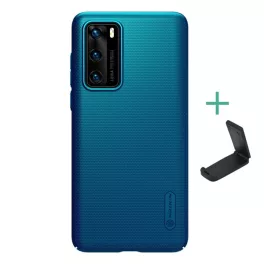   NILLKIN SUPER FROSTED műanyag telefonvédő (gumírozott, érdes felület + asztali tartó) SÖTÉTKÉK