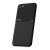 Szilikon telefonvédő (ütésállóság, mágneses, bőr hatású hátlap, csíkos) FEKETE