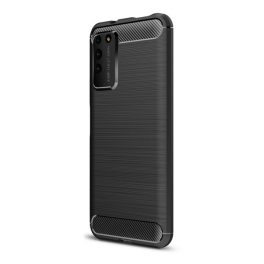 Szilikon telefonvédő (ütésállóság, légpárnás sarok, szálcsiszolt, karbon minta) FEKETE   Szilikon telefonvédő (ütésállóság, légpárnás sarok, szálcsiszolt, karbon minta) FEKETE