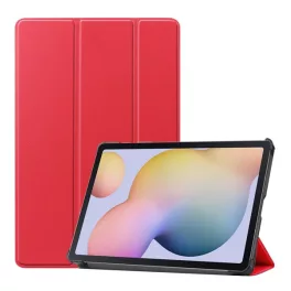   Tok álló, bőr hatású (aktív FLIP, oldalra nyíló, TRIFOLD, asztali tartó) PIROS