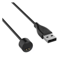 Töltőkábel USB (mágneses, gyorstöltő, 50cm) FEKETE